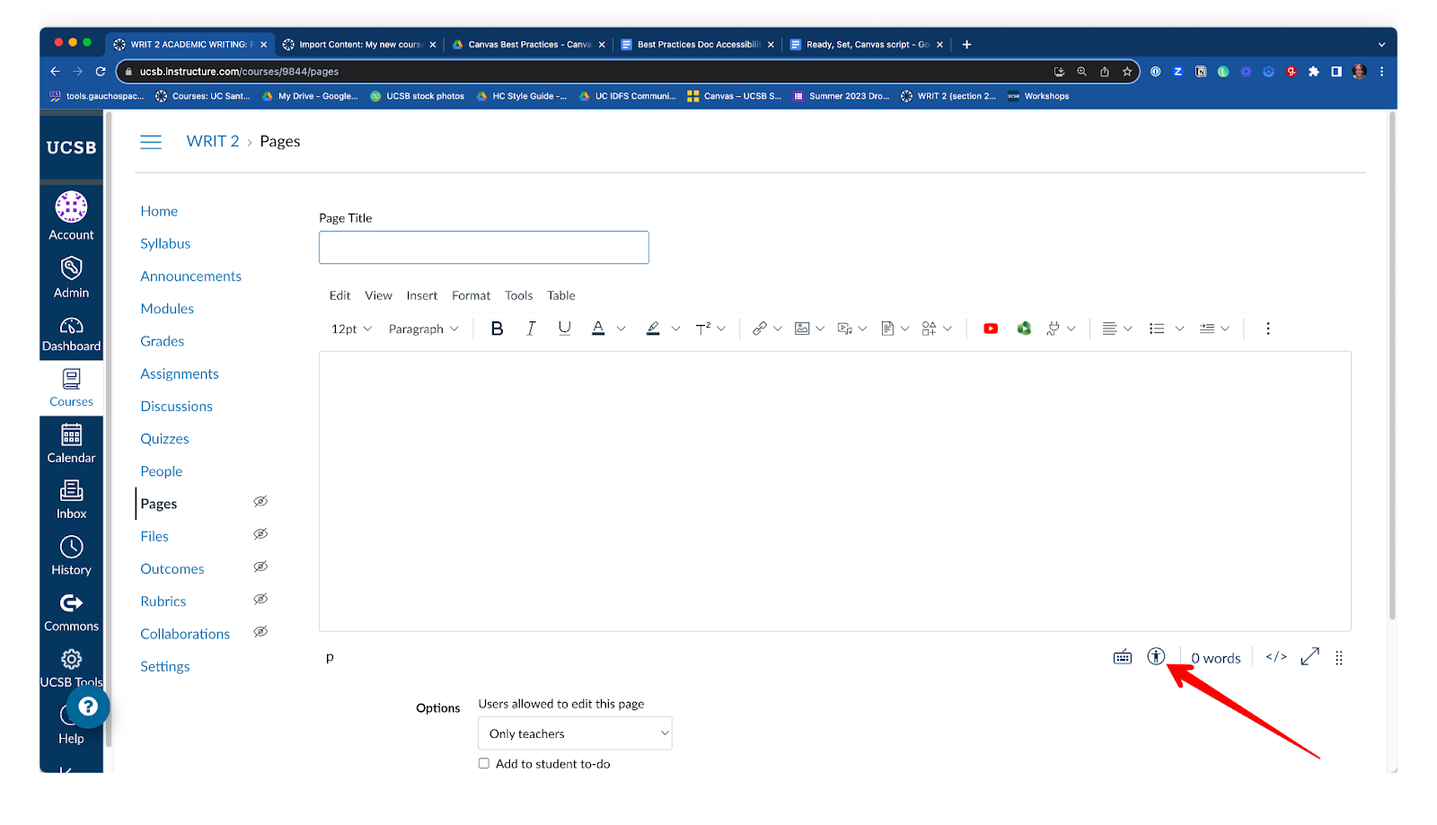 Accessibility Ucsb Canvas